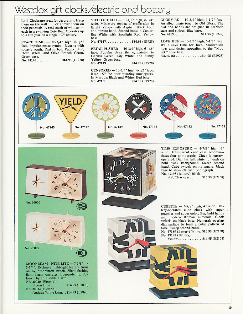 Westclox 1973 - 1974 Catalog > 19