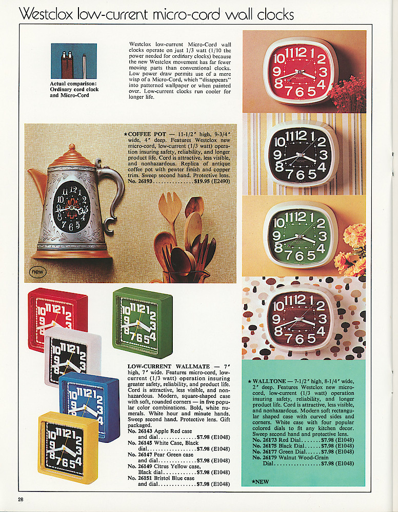 Westclox 1973 - 1974 Catalog > 28