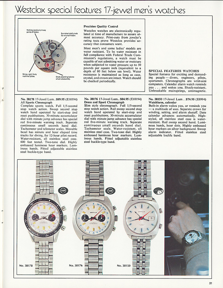Westclox 1973 - 1974 Catalog > 31