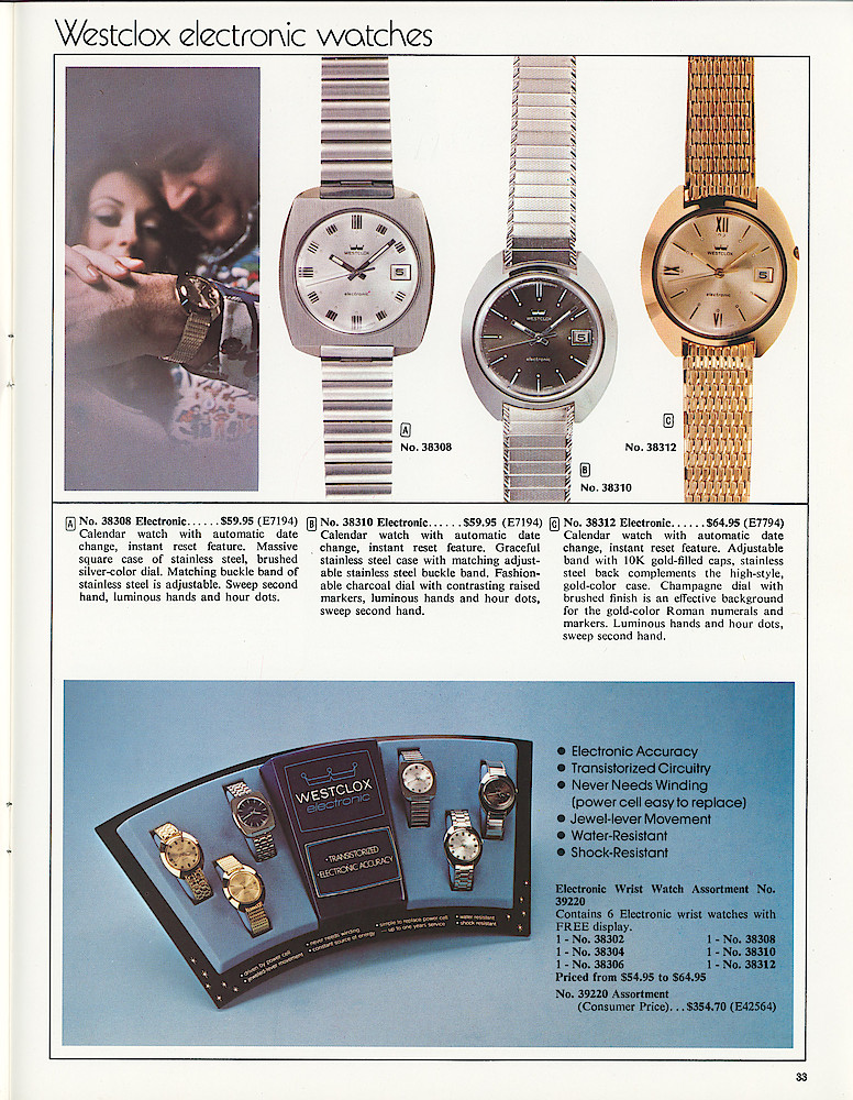 Westclox 1973 - 1974 Catalog > 33