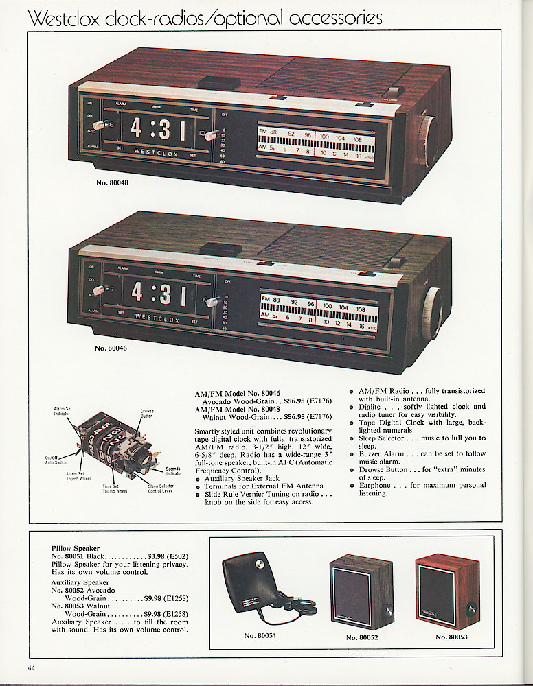 Westclox 1973 - 1974 Catalog > 44