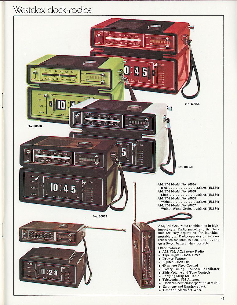 Westclox 1973 - 1974 Catalog > 45