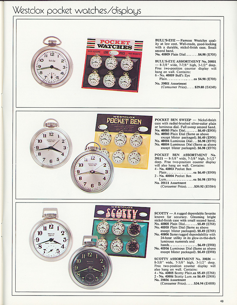 Westclox 1973 - 1974 Catalog > 49