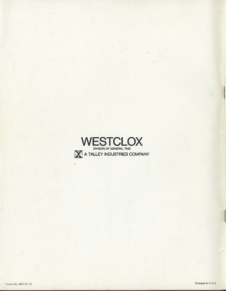 Westclox 1973 - 1974 Catalog > 52