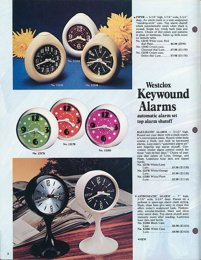 Westclox 1974 - 1975 Catalog > 8