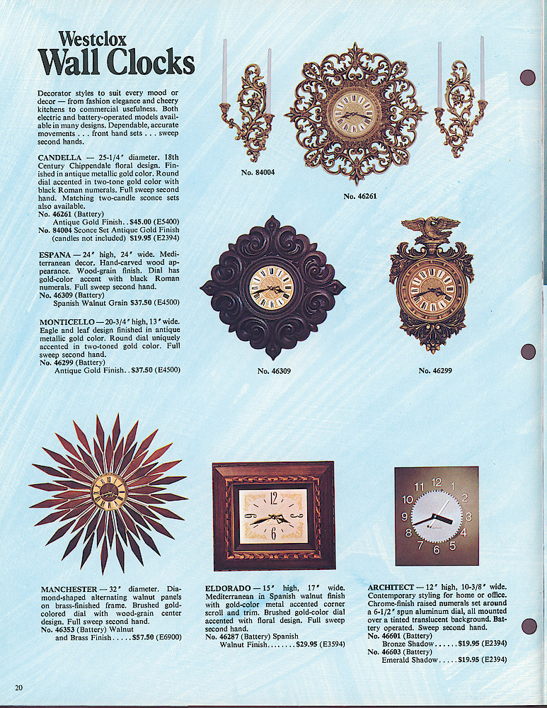 Westclox 1974 - 1975 Catalog > 20