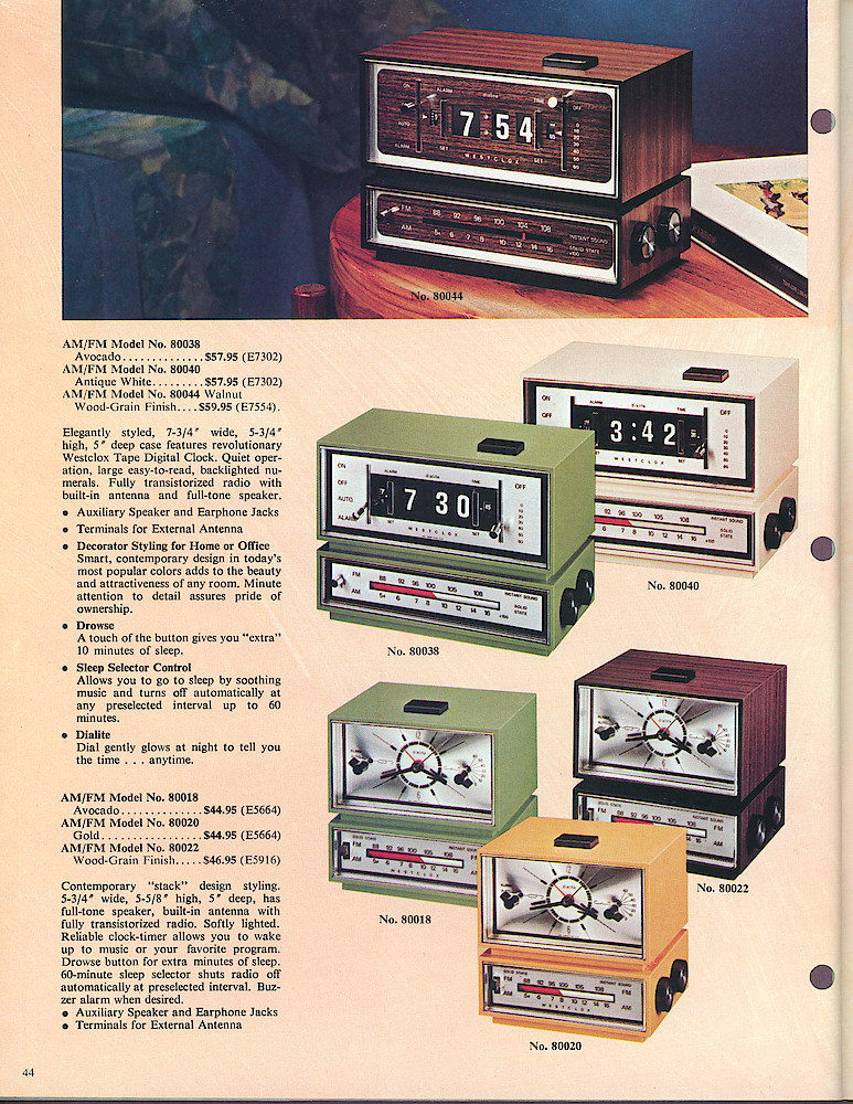 Westclox 1974 - 1975 Catalog > 44