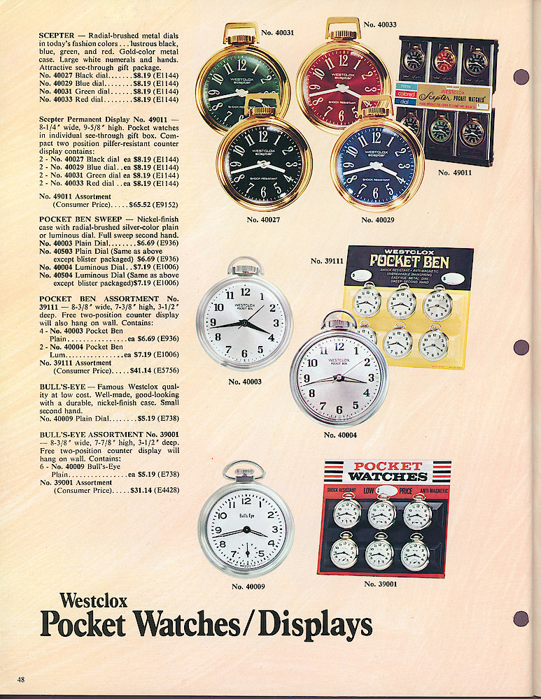 Westclox 1974 - 1975 Catalog > 48