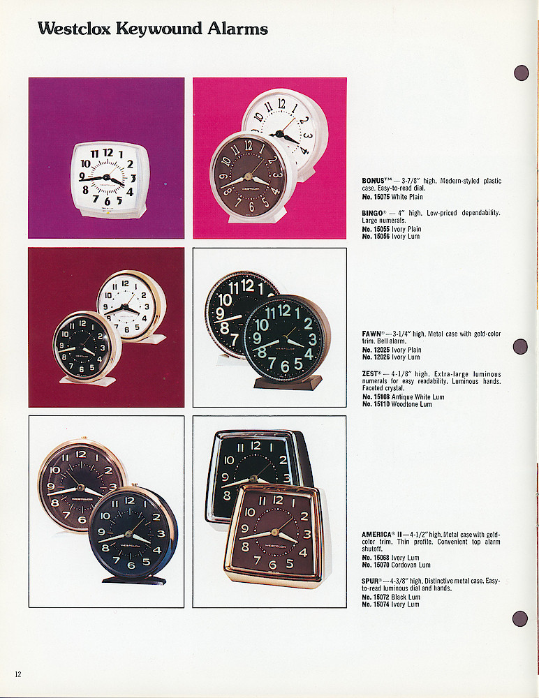 Westclox 1975 - 1976 Catalog, Advance Copy > 12