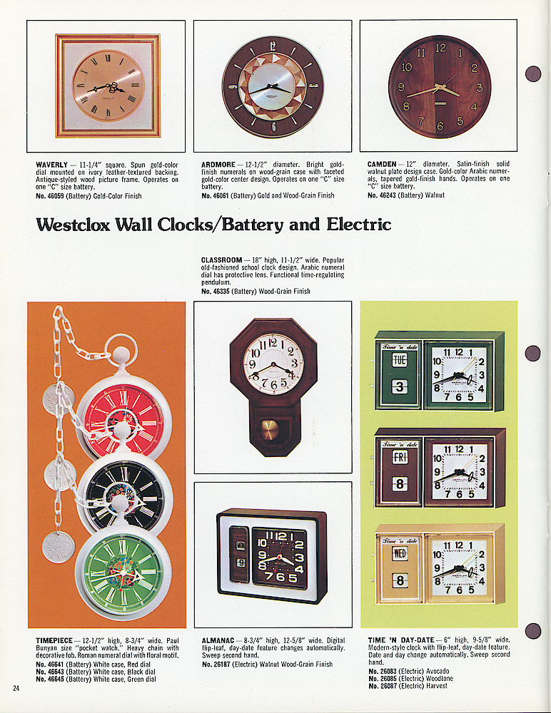 Westclox 1975 - 1976 Catalog, Advance Copy > 24