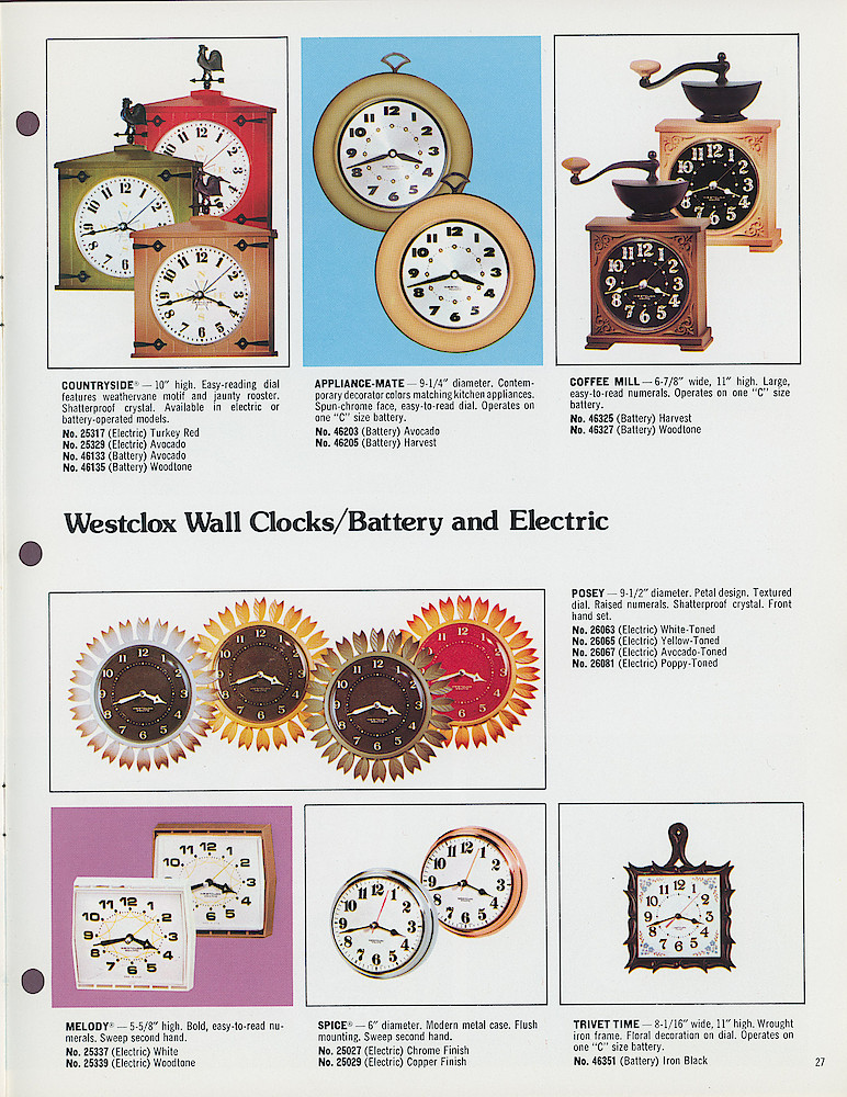 Westclox 1975 - 1976 Catalog, Advance Copy > 27