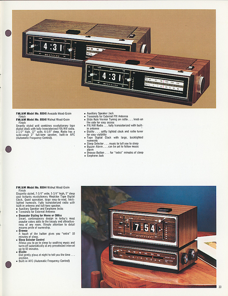 Westclox 1975 - 1976 Catalog, Advance Copy > 33