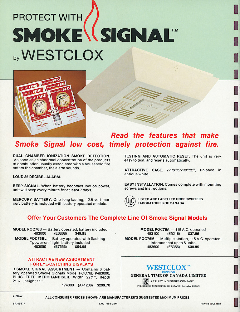 Westclox Canada 1977 - 1978 Catalog > 28
