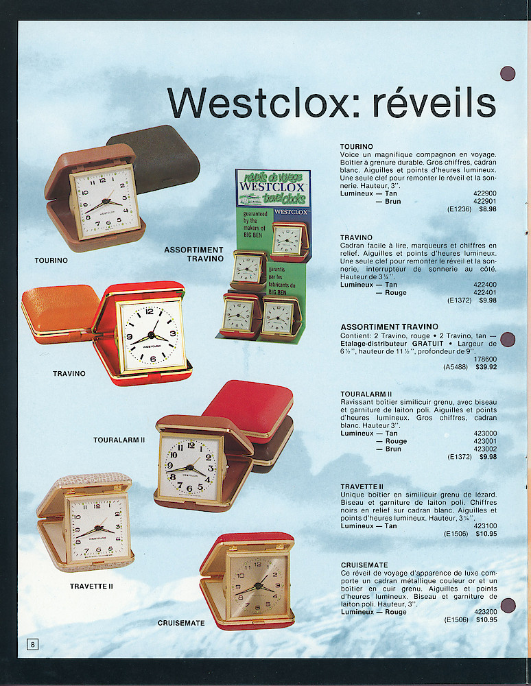 Westclox Canada 1977 - 1978 Catalogue de la srie complte > 8