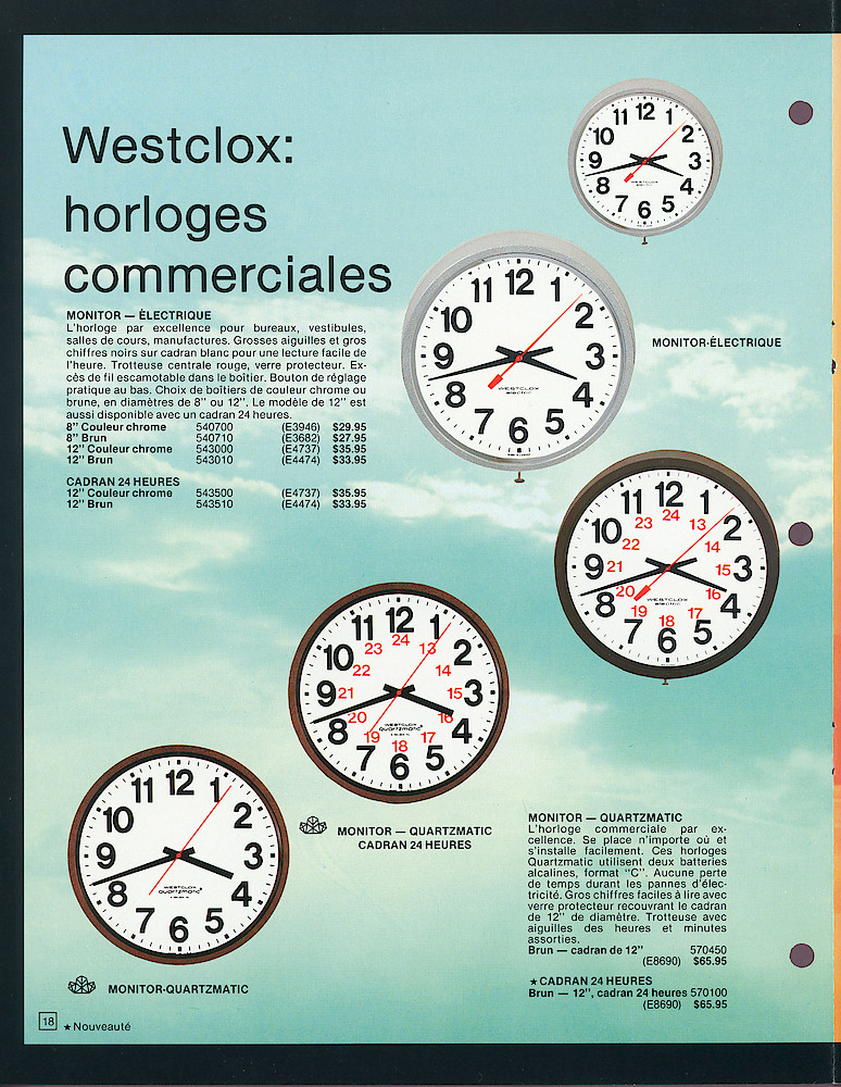 Westclox Canada 1977 - 1978 Catalogue de la srie complte > 18