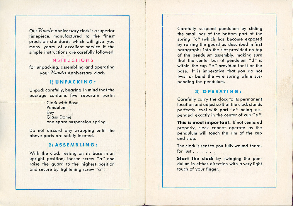 Kundo 400 Day Instructions, 1953. > Instructions-2-3