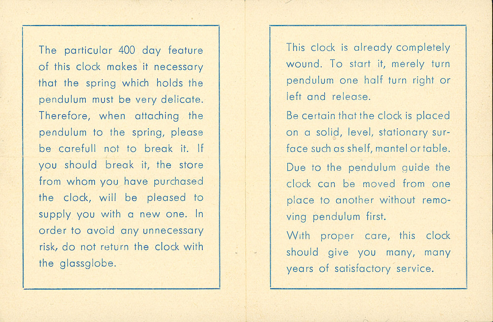 Kundo 400 Day Instructions, 1953. > Small-Instructions-2