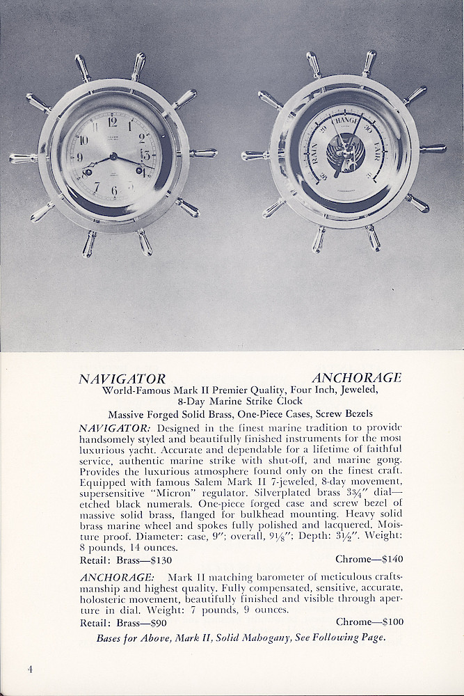 Marine Clocks by Salem, the Quality Name in Clocks > 4