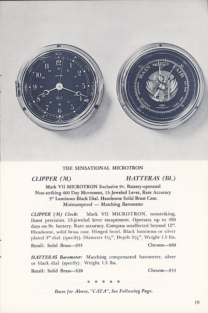 Marine Clocks by Salem, the Quality Name in Clocks > 19