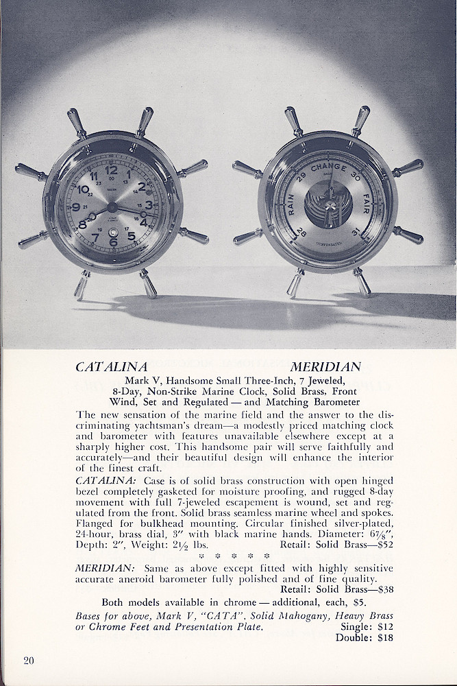 Marine Clocks by Salem, the Quality Name in Clocks > 20