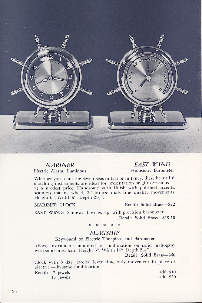 Marine Clocks by Salem, the Quality Name in Clocks > 26