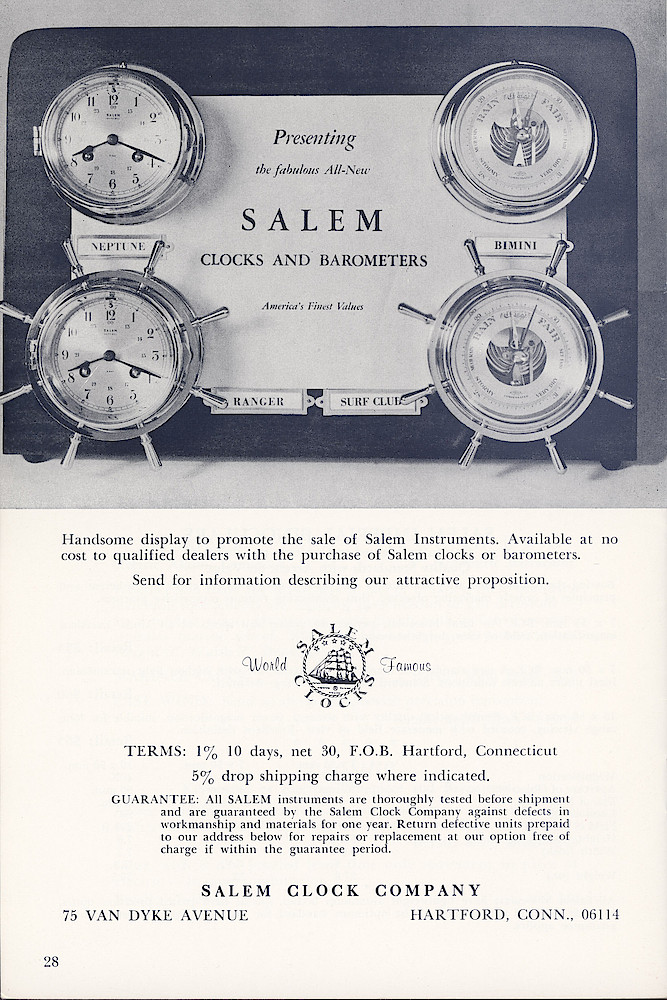 Marine Clocks by Salem, the Quality Name in Clocks > 28