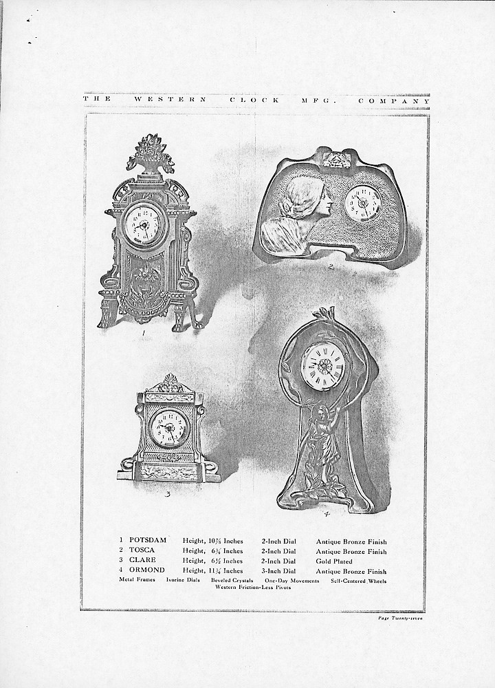 1907 Western Clock Manufacturing Company Catalog - photocopy > 27