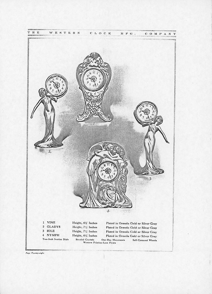 1907 Western Clock Manufacturing Company Catalog - photocopy > 28