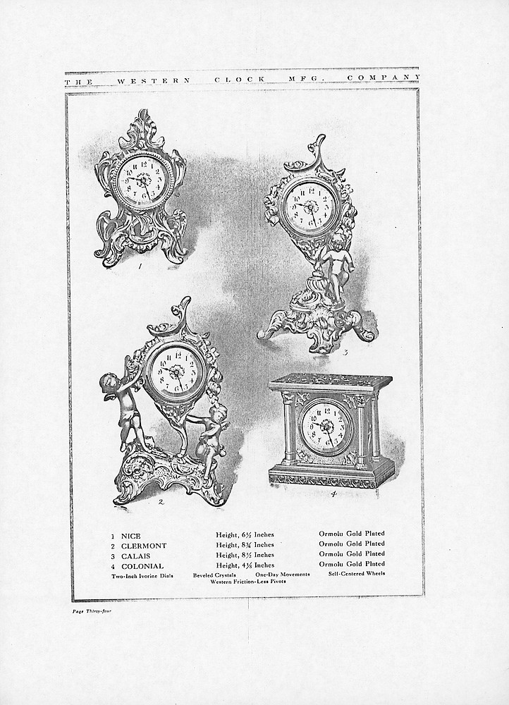 1907 Western Clock Manufacturing Company Catalog - photocopy > 34