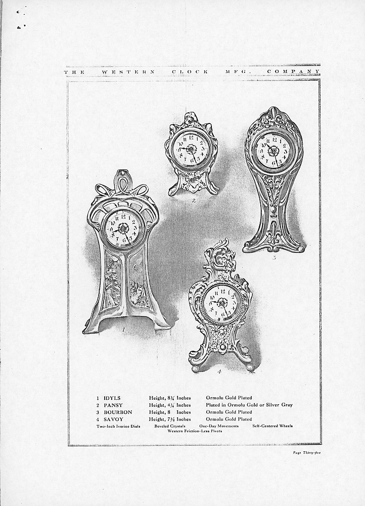 1907 Western Clock Manufacturing Company Catalog - photocopy > 35