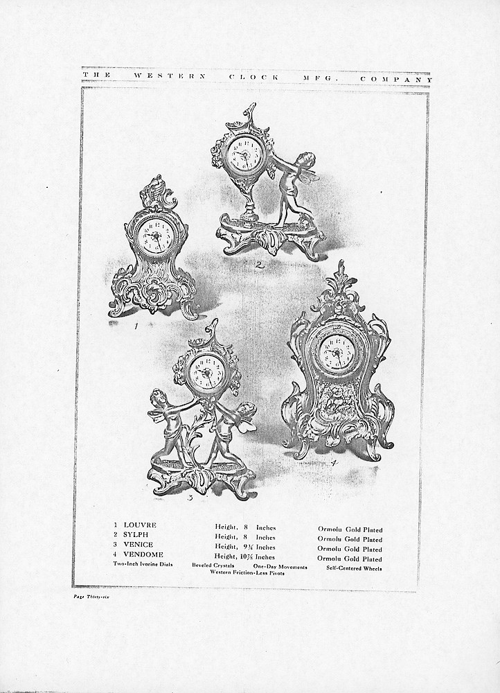 1907 Western Clock Manufacturing Company Catalog - photocopy > 36