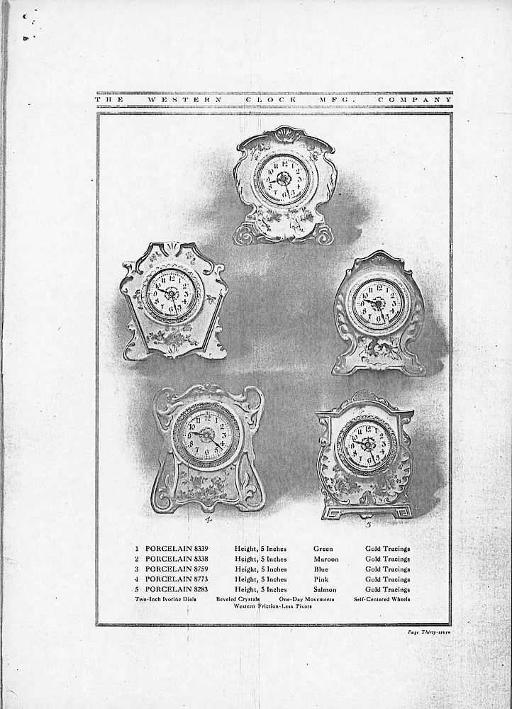 1907 Western Clock Manufacturing Company Catalog - photocopy > 37