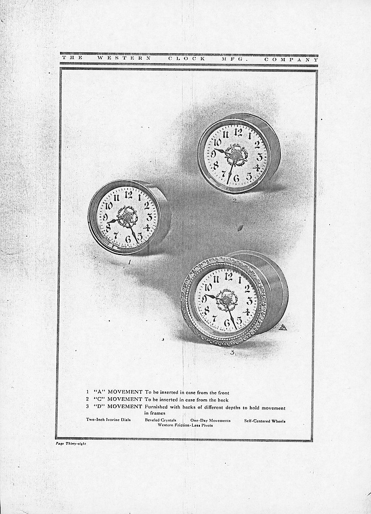 1907 Western Clock Manufacturing Company Catalog - PHOTOCOPY > 38