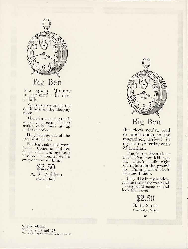 Big Ben, The National Alarm, 1912 > 18