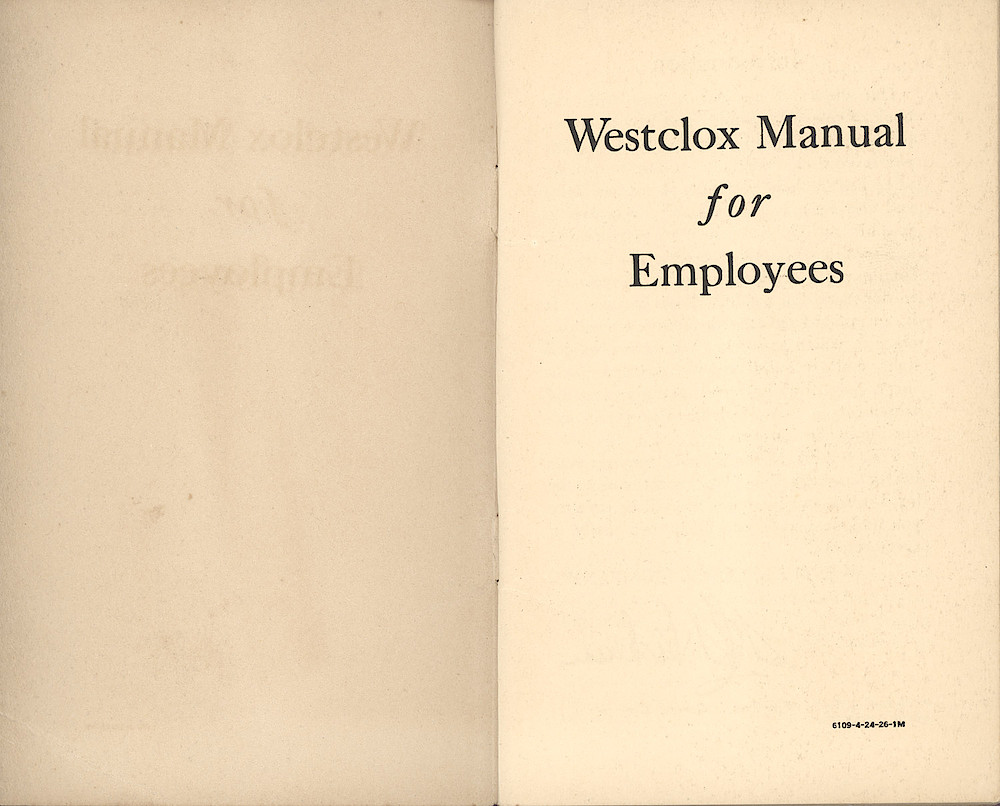 Westclox Manual for Employees > 1