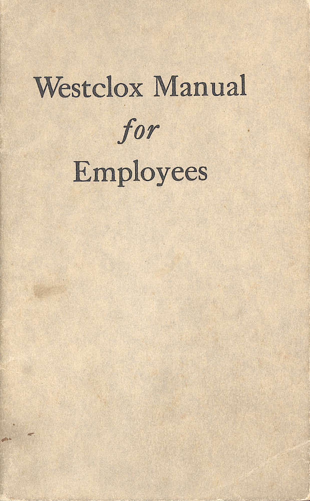 Westclox Manual for Employees > Front Cover