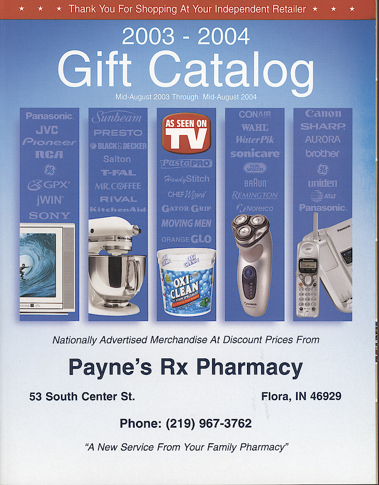 One Stop Shopping 2003 - 2004 Gift Catalog > Front Cover