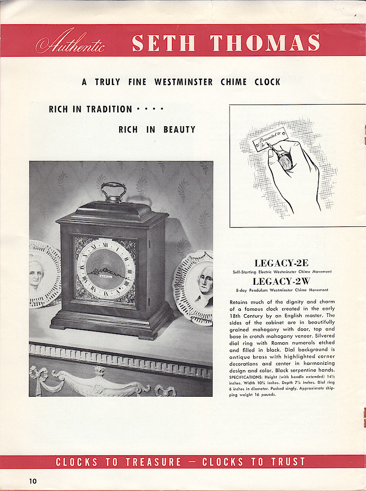 Seth Thomas Clocks, Electric & Spring Wound, Since 1813, The Finest Name in Clocks > 10