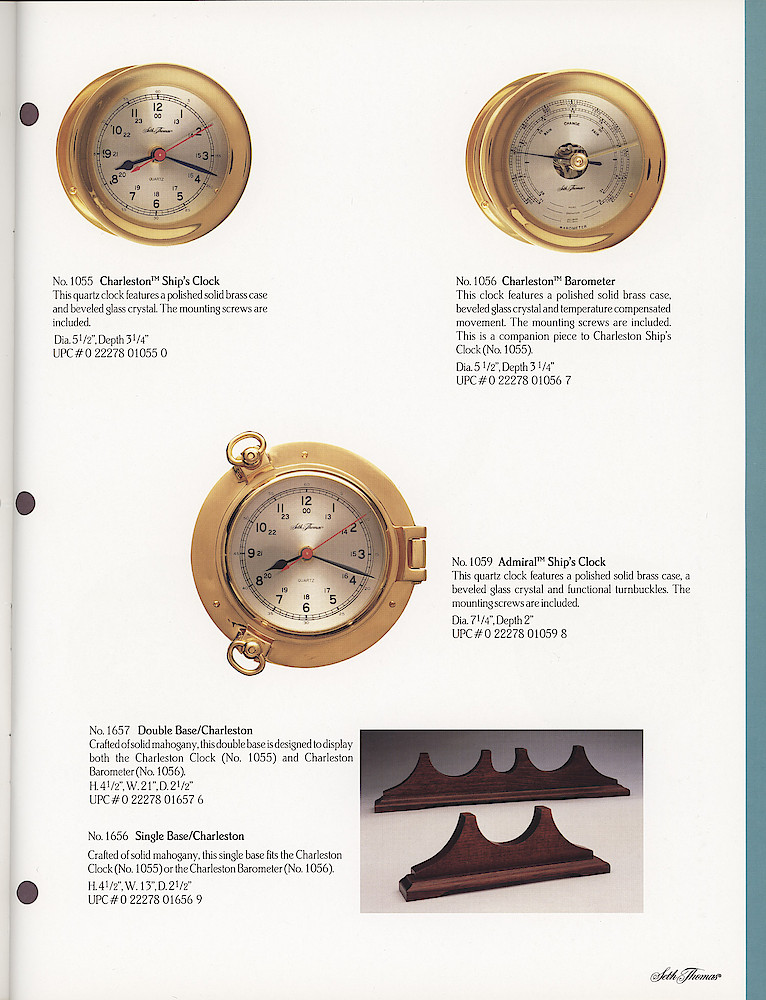 Seth Thomas 1995 - 1996 Catalog. American Clockmakers Since 1813. > 11