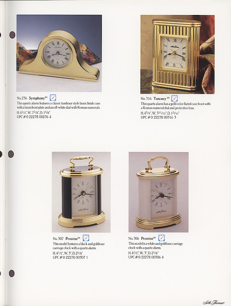 Seth Thomas 1995 - 1996 Catalog. American Clockmakers Since 1813. > 39