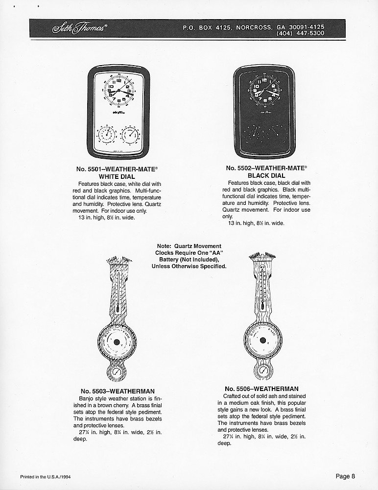 Catalog Reproduction Proofs for Products Shown in the 1996 Catalog > 8