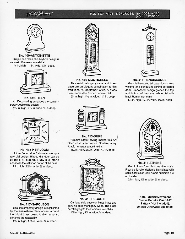 Catalog Reproduction Proofs for Products Shown in the 1996 Catalog > 19