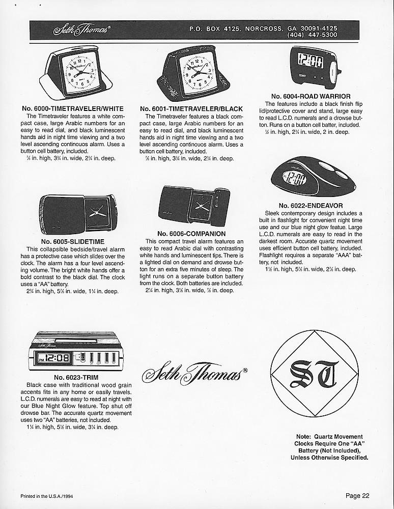 Catalog Reproduction Proofs for Products Shown in the 1996 Catalog > 22