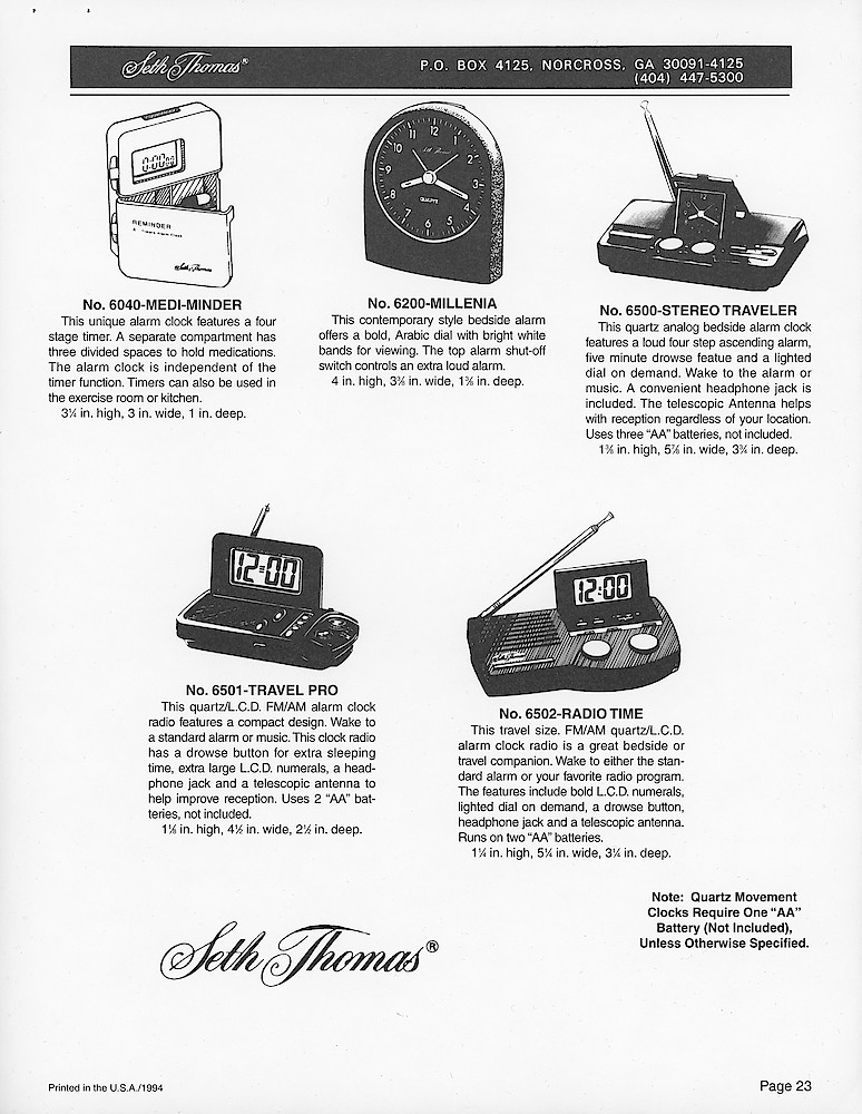 Catalog Reproduction Proofs for Products Shown in the 1996 Catalog > 23