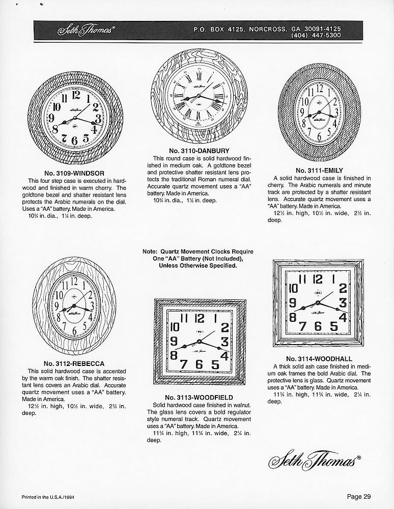 Catalog Reproduction Proofs for Products Shown in the 1996 Catalog > 29