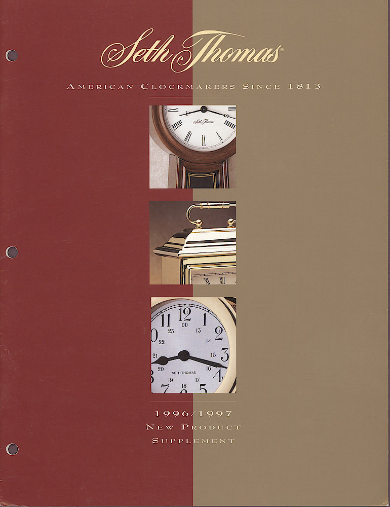 1996/1997 New Product Supplement. Seth Thomas, American Clockmakers Since 1813. > Front Cover