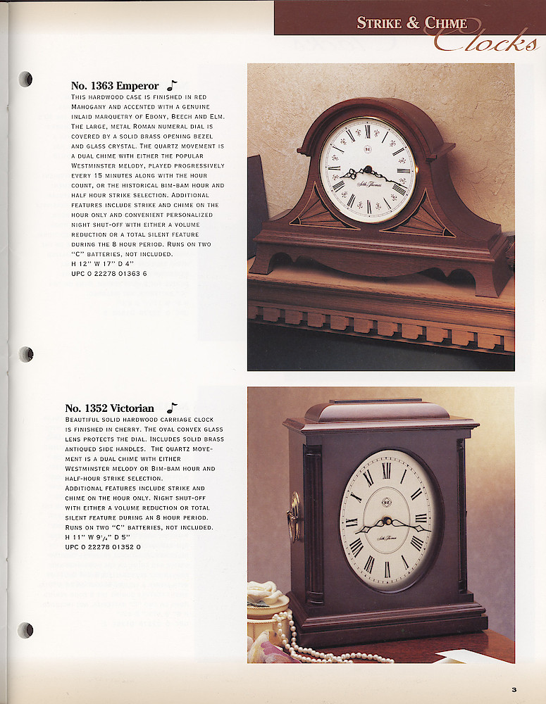 Seth Thomas 1998-99 Product Catalog > 3