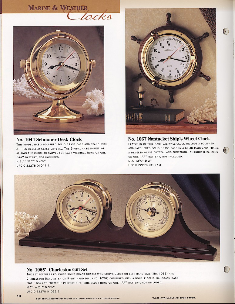 Seth Thomas 1998-99 Product Catalog > 14