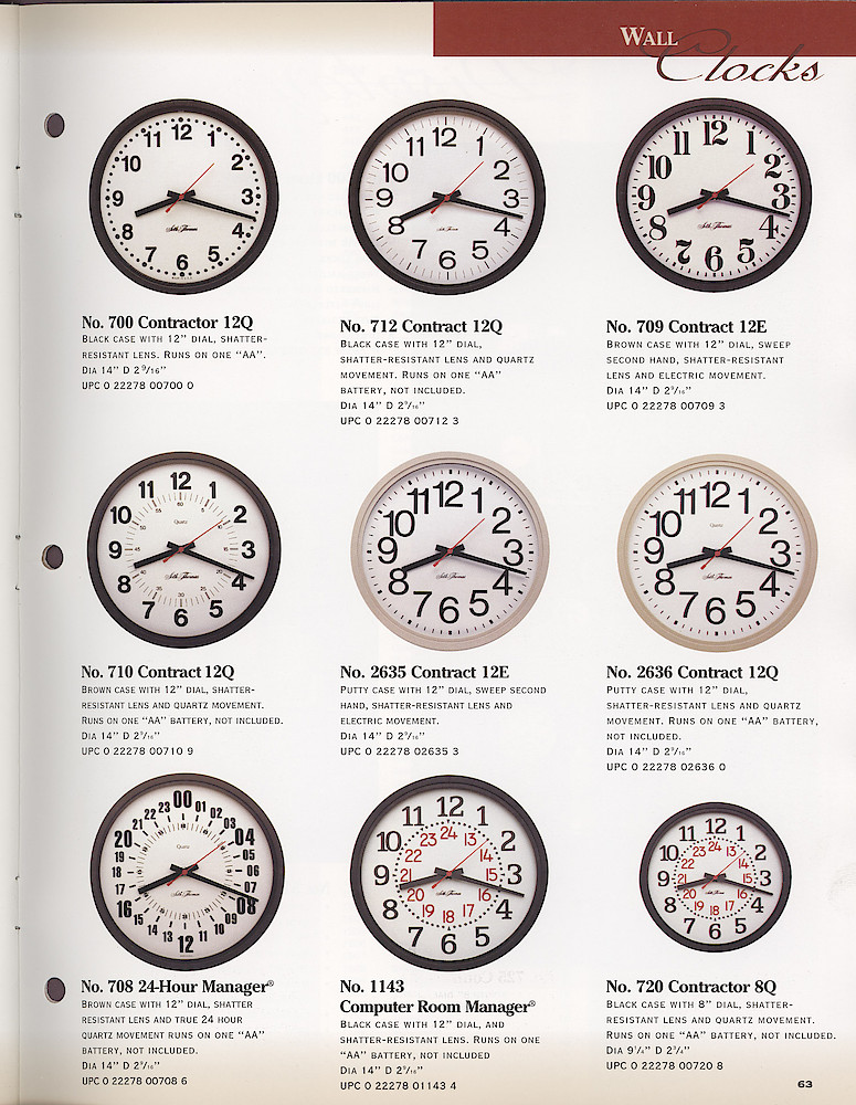 Seth Thomas 1998-99 Product Catalog > 63