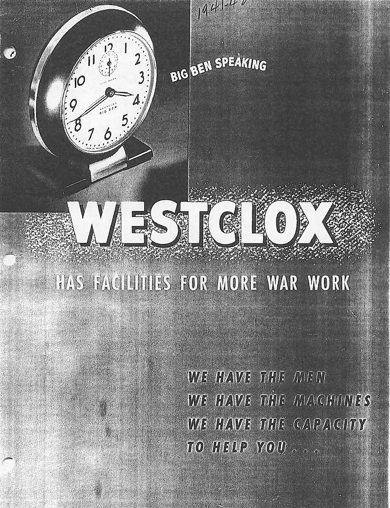 Westclox has Facilities for More War Work. > 1